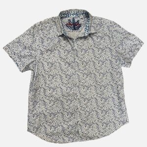 Robert Graham button down short sleeve Shirt Xl